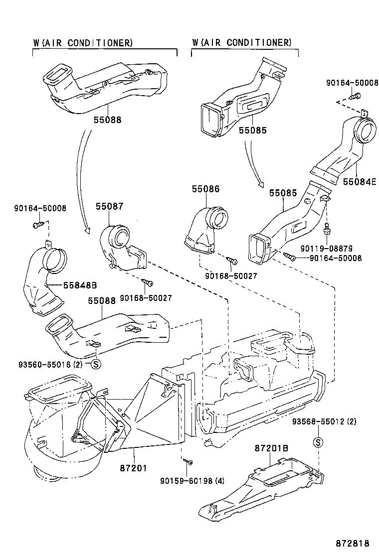  LAND CRUISER 70 |  HEATING AIR CONDITIONING CONTROL AIR DUCT