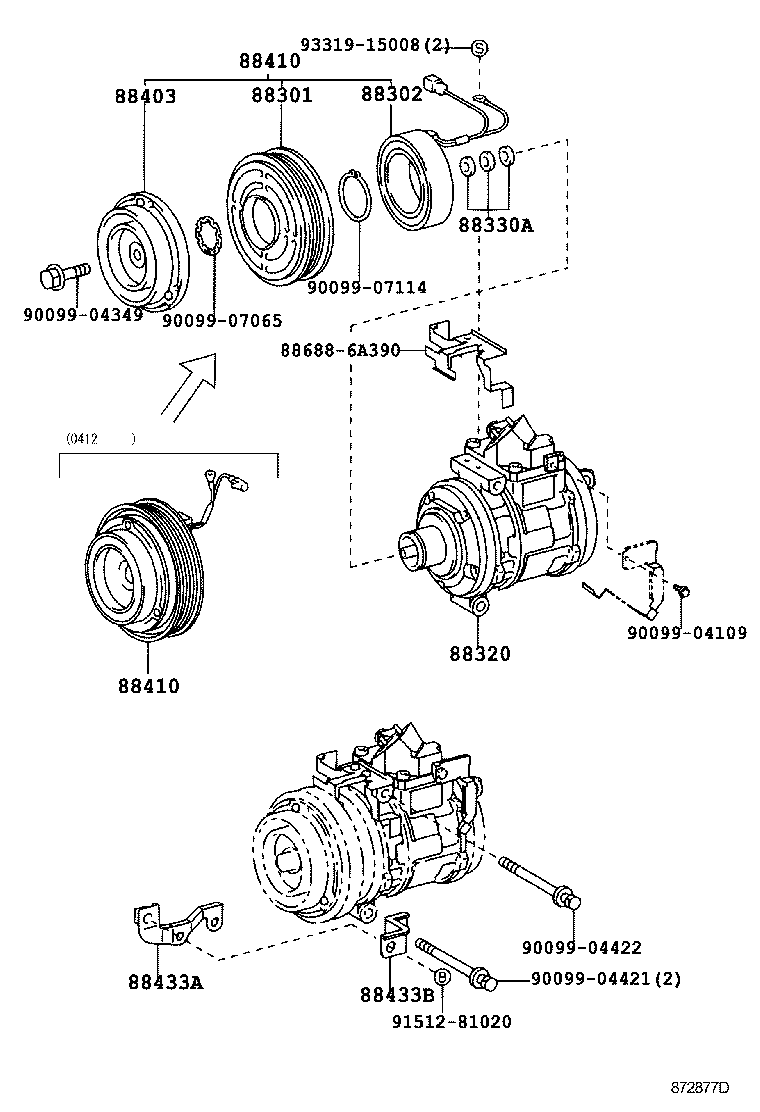  LAND CRUISER 100 |  HEATING AIR CONDITIONING COMPRESSOR