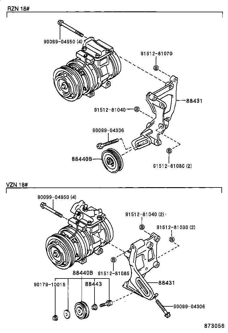  HILUX SURF |  HEATING AIR CONDITIONING COMPRESSOR