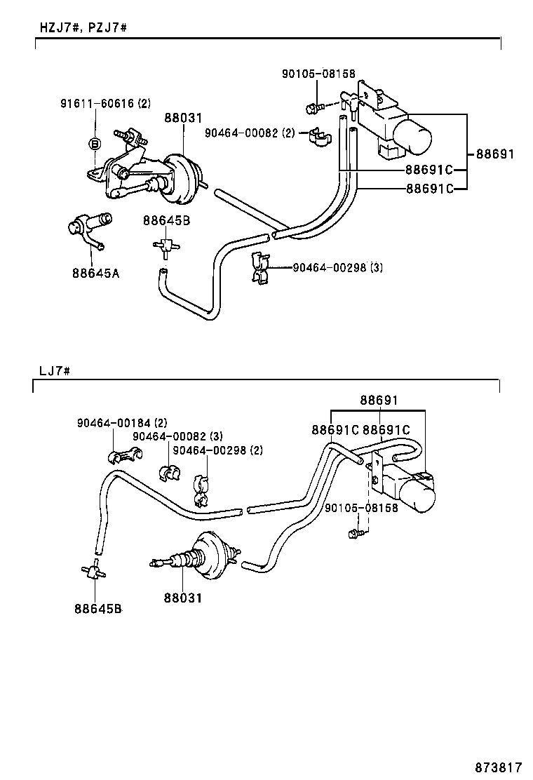  LAND CRUISER 70 |  HEATING AIR CONDITIONING VACUUM PIPING