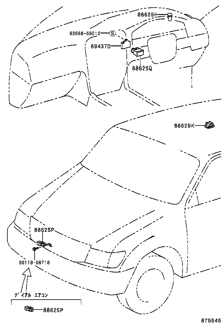  LAND CRUISER 100 |  HEATING AIR CONDITIONING CONTROL AIR DUCT