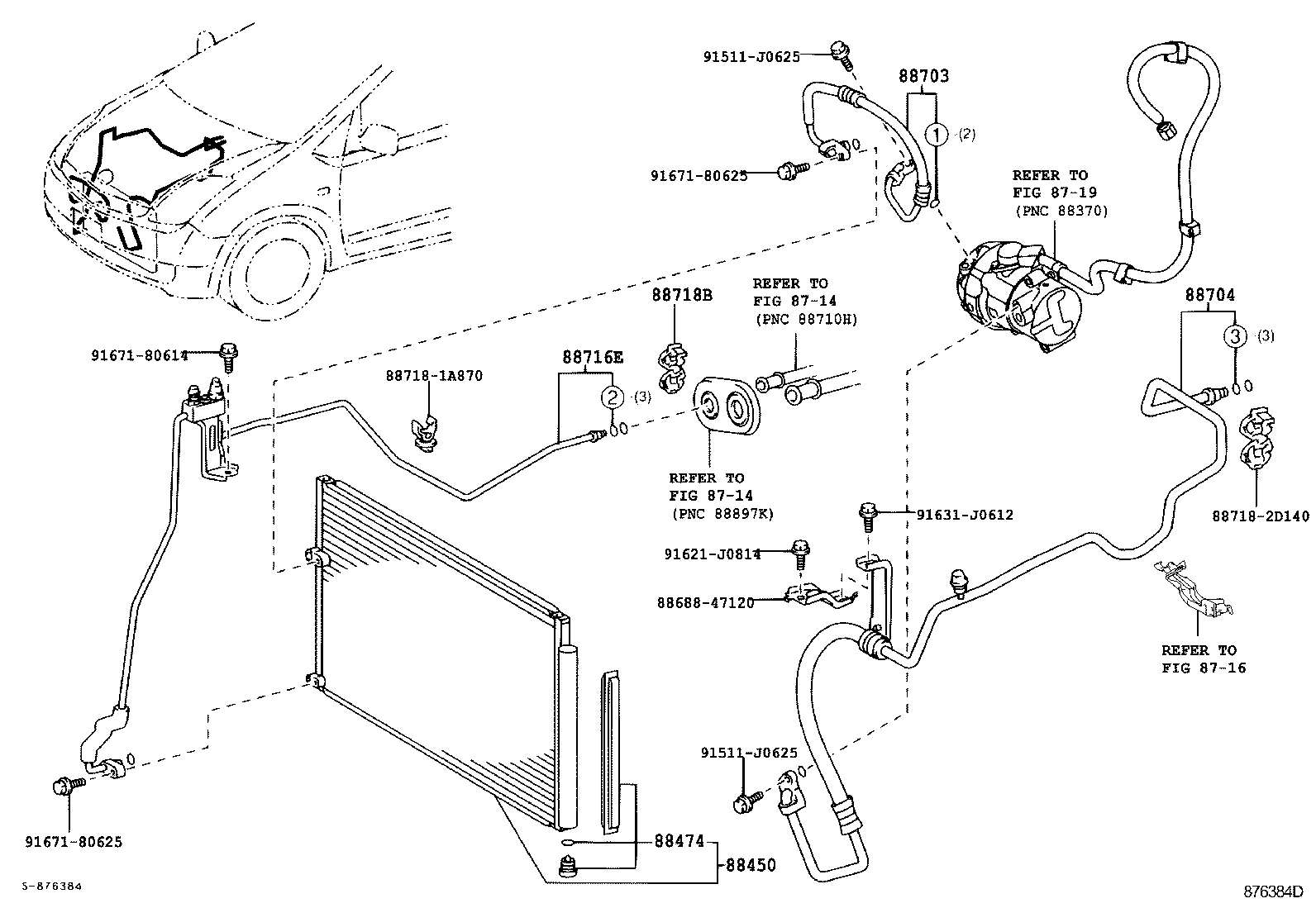  PRIUS |  HEATING AIR CONDITIONING COOLER PIPING