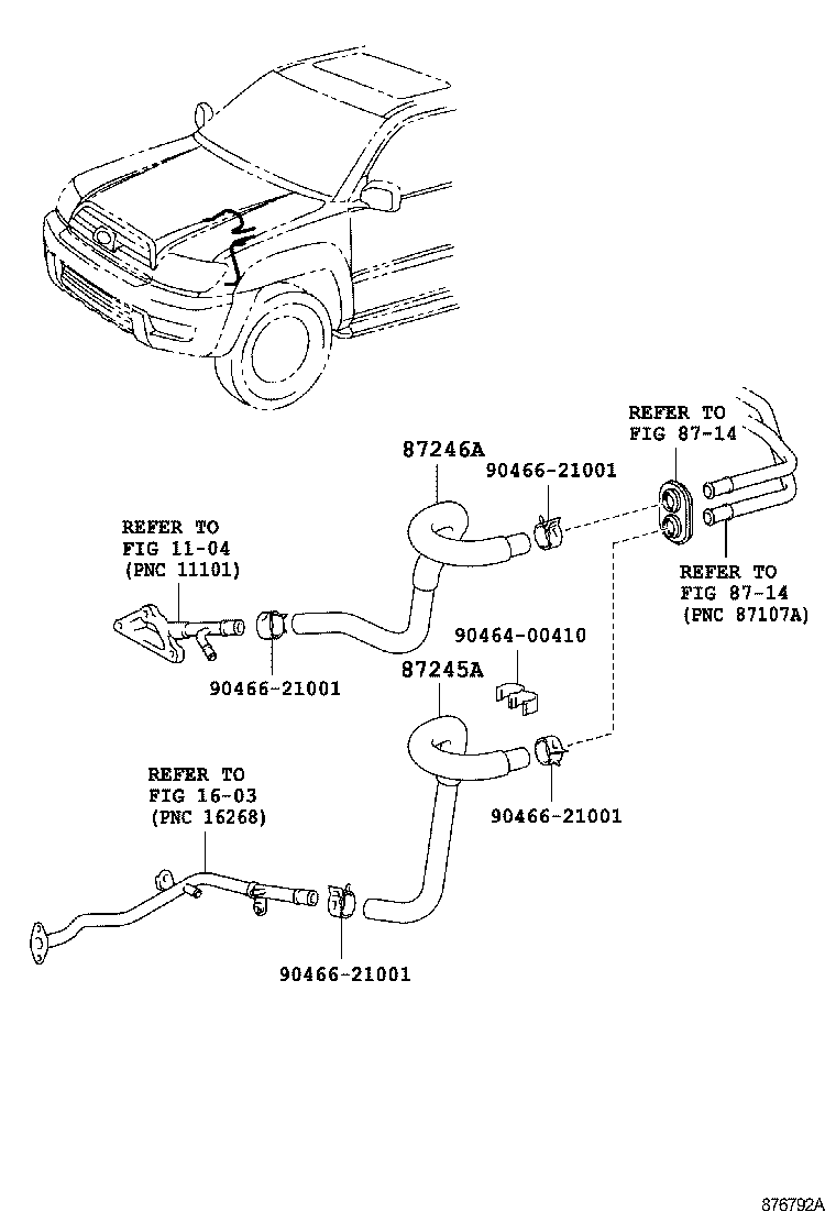  HILUX SURF |  HEATING AIR CONDITIONING WATER PIPING