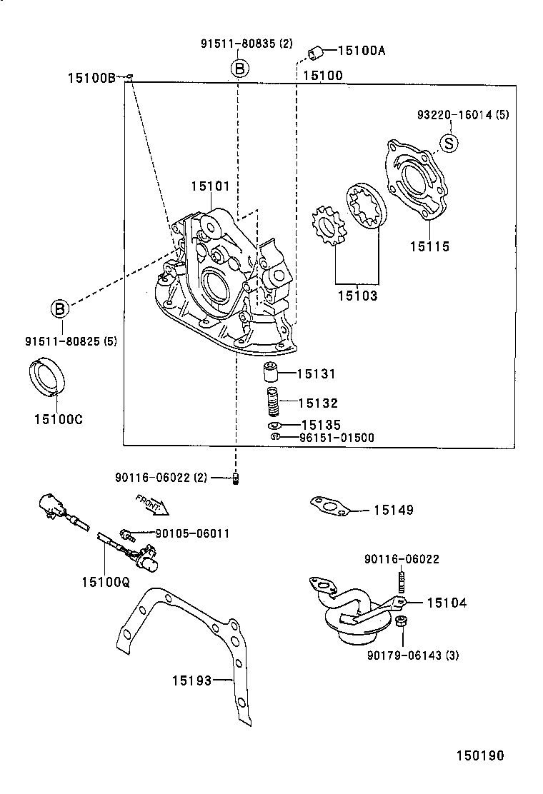  CALDINA |  ENGINE OIL PUMP