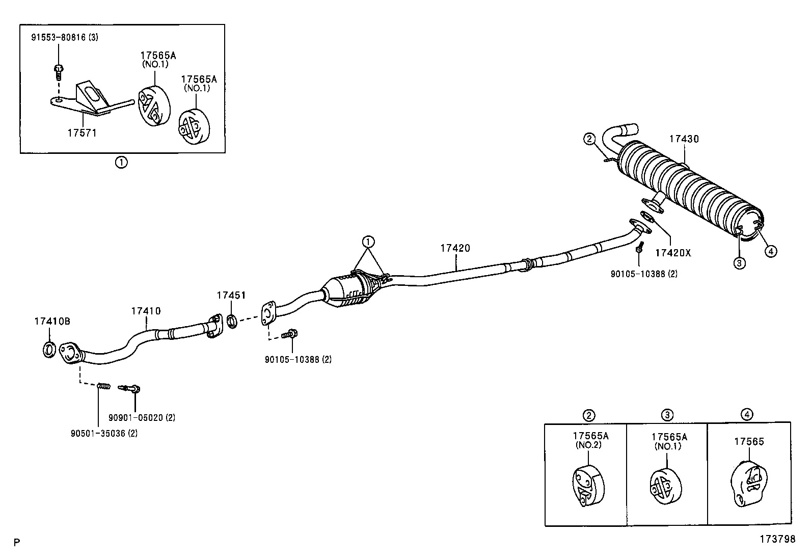  RAV4 J L |  EXHAUST PIPE