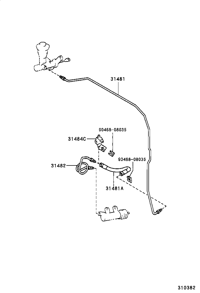  HILUX |  CLUTCH PEDAL FLEXIBLE HOSE