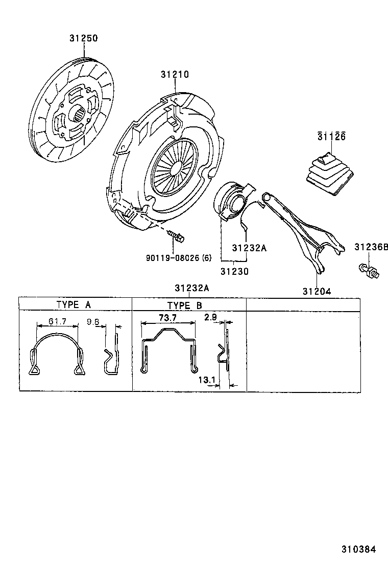  CALDINA |  CLUTCH RELEASE FORK