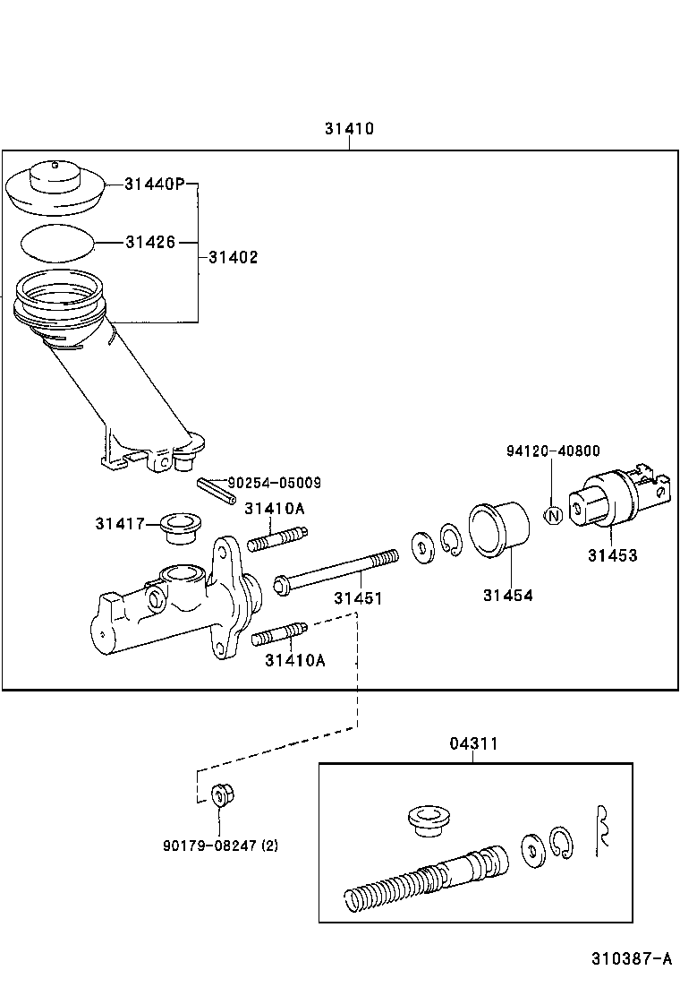  CALDINA |  CLUTCH MASTER CYLINDER