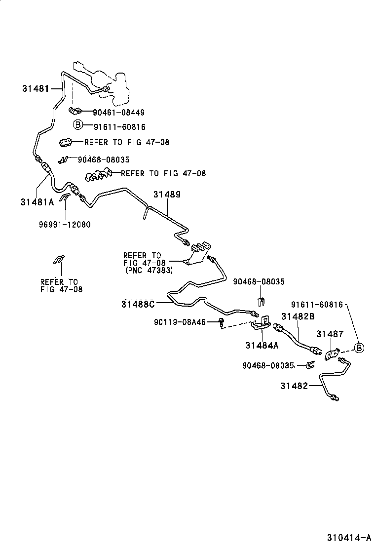  DYNA 200 TOYOACE G25 |  CLUTCH PEDAL FLEXIBLE HOSE