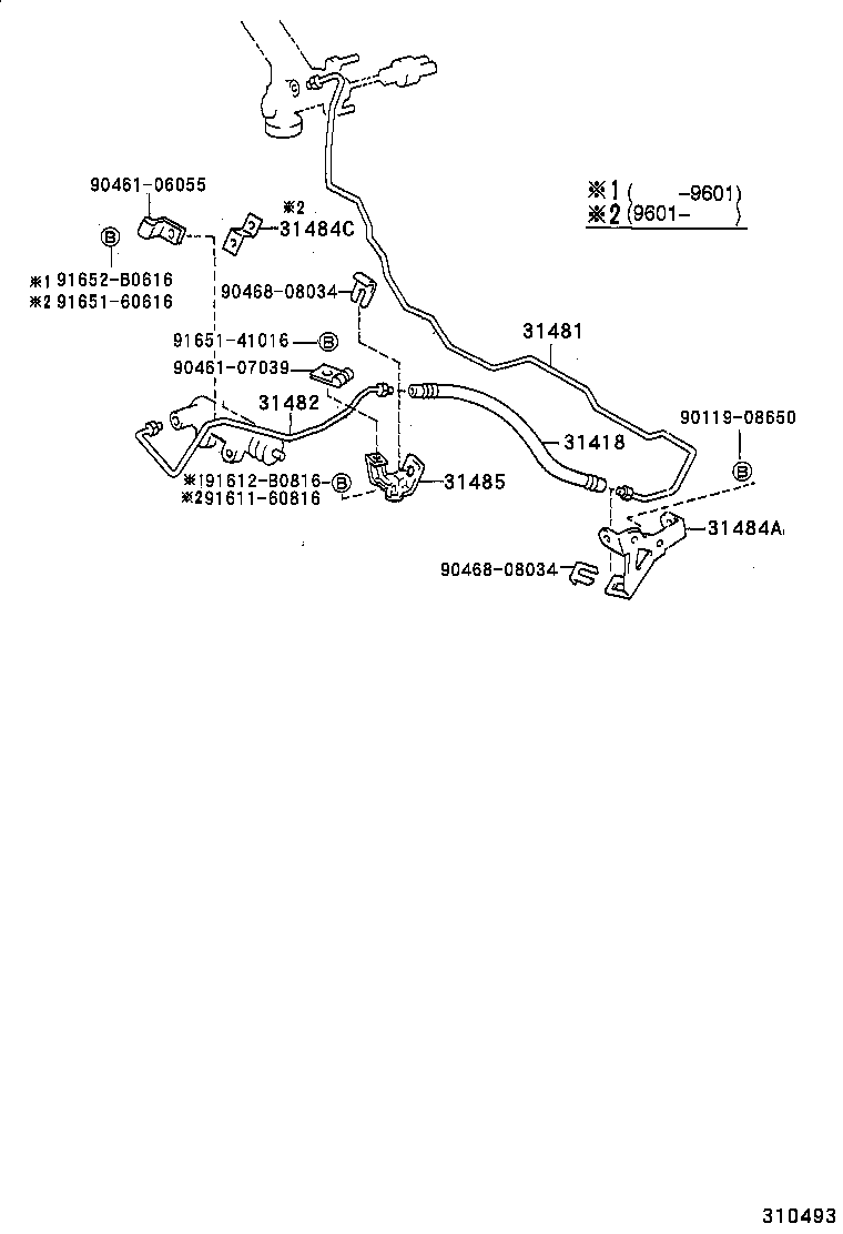  CALDINA |  CLUTCH PEDAL FLEXIBLE HOSE