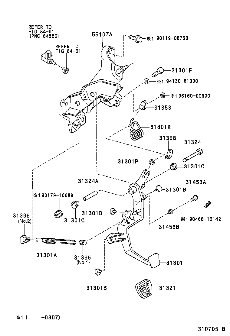  RAV4 J L |  CLUTCH PEDAL FLEXIBLE HOSE