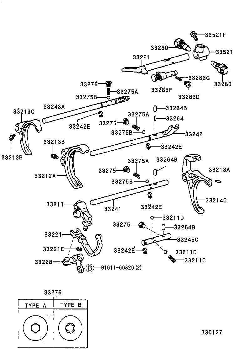  CHASER |  GEAR SHIFT FORK LEVER SHAFT MTM