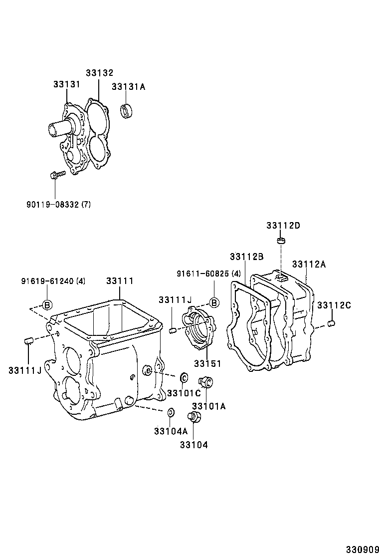  LAND CRUISER S T H T |  CLUTCH HOUSING TRANSMISSION CASE MTM