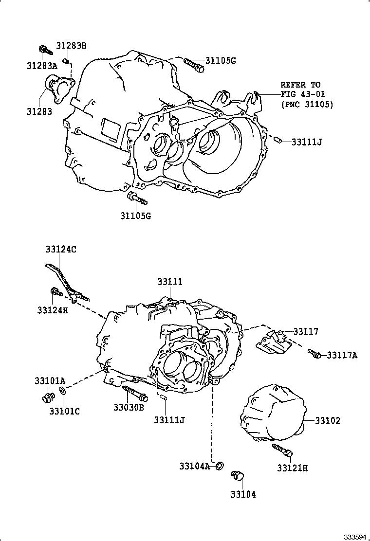  COROLLA |  CLUTCH HOUSING TRANSMISSION CASE MTM