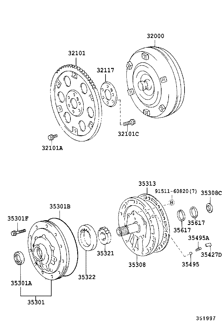  MEGA CRUISER |  TORQUE CONVERTER FRONT OIL PUMP CHAIN ATM