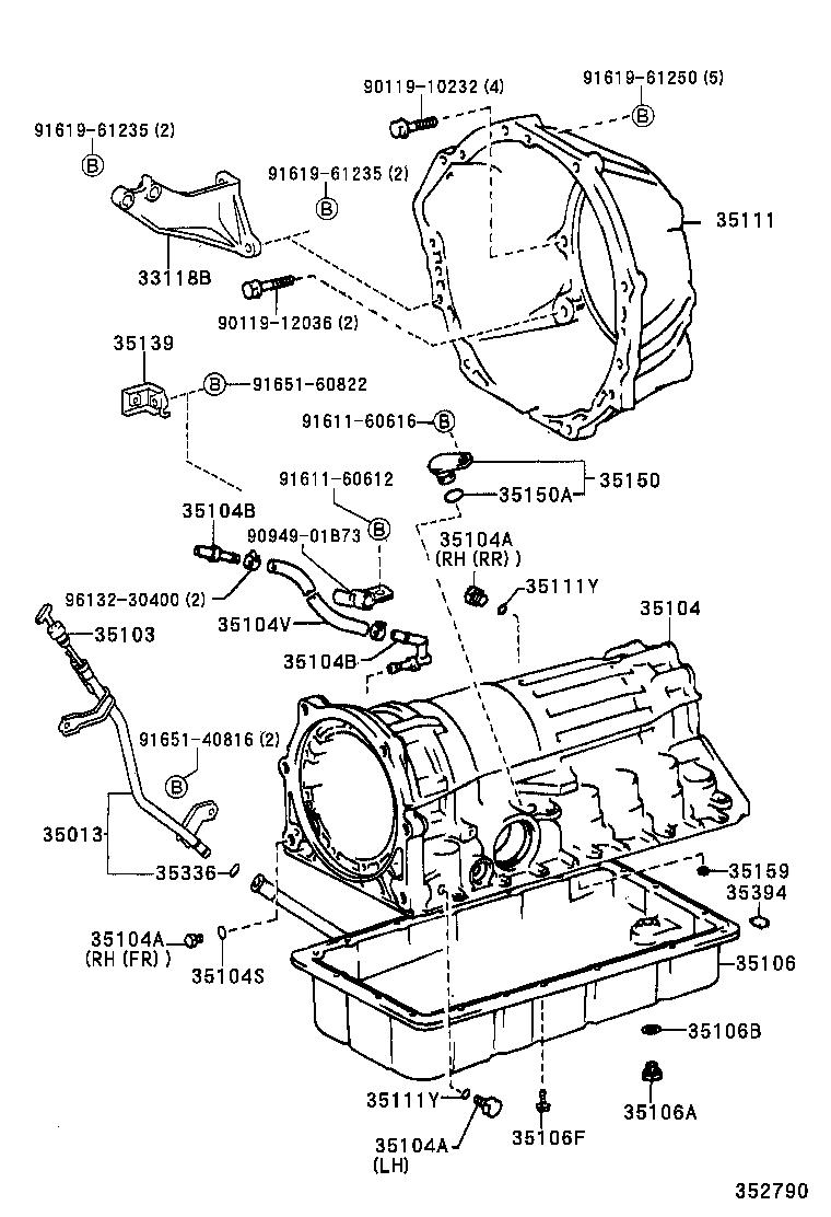  HILUX SURF |  TRANSMISSION CASE OIL PAN ATM