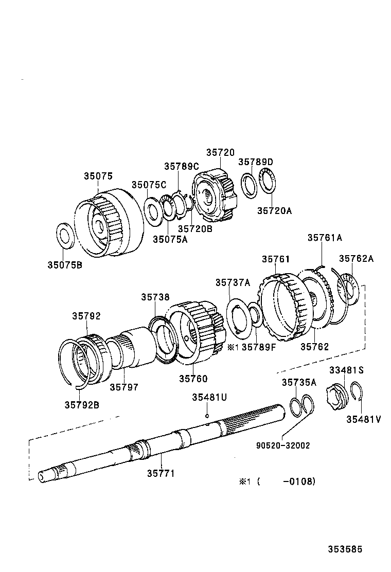  HILUX SURF |  PLANETARY GEAR REVERSE PISTON COUNTER GEAR ATM