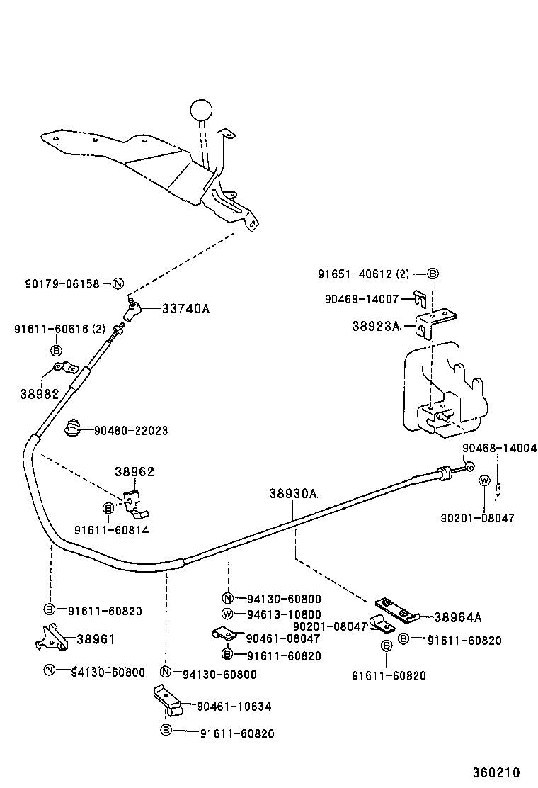  DYNA 200 TOYOACE G25 |  POWER TAKE OFF LEVER LINK