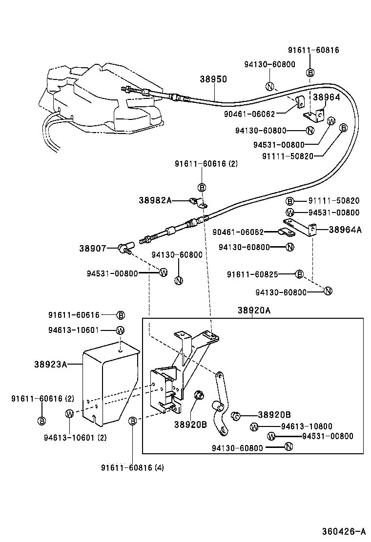  DYNA 200 TOYOACE G25 |  POWER TAKE OFF LEVER LINK