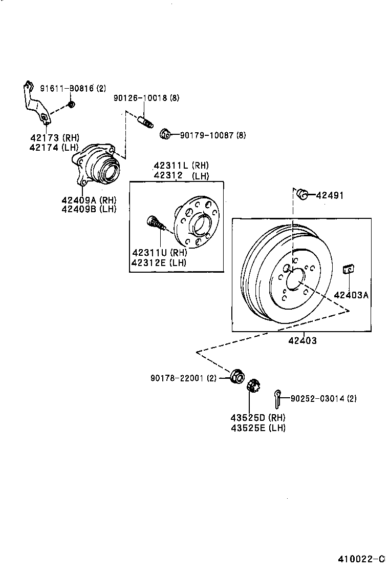  IPSUM |  REAR AXLE SHAFT HUB