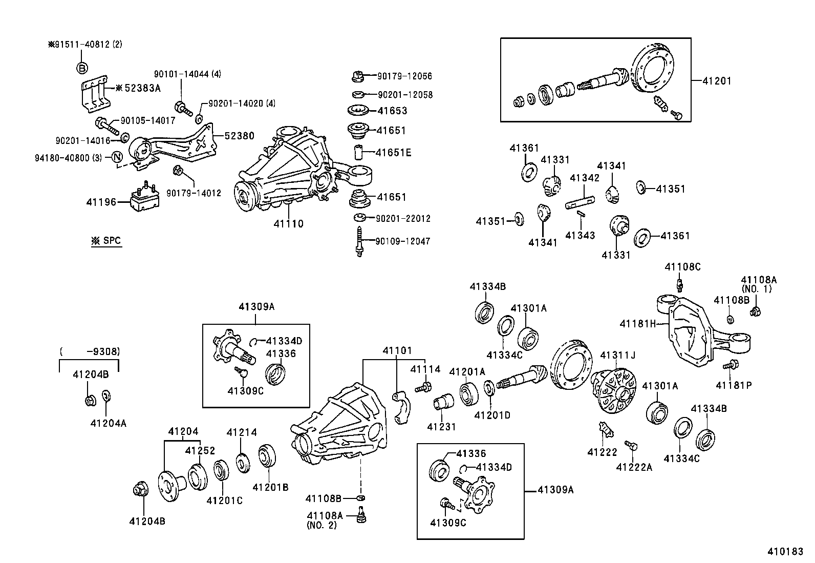  ESTIMA |  REAR AXLE HOUSING DIFFERENTIAL