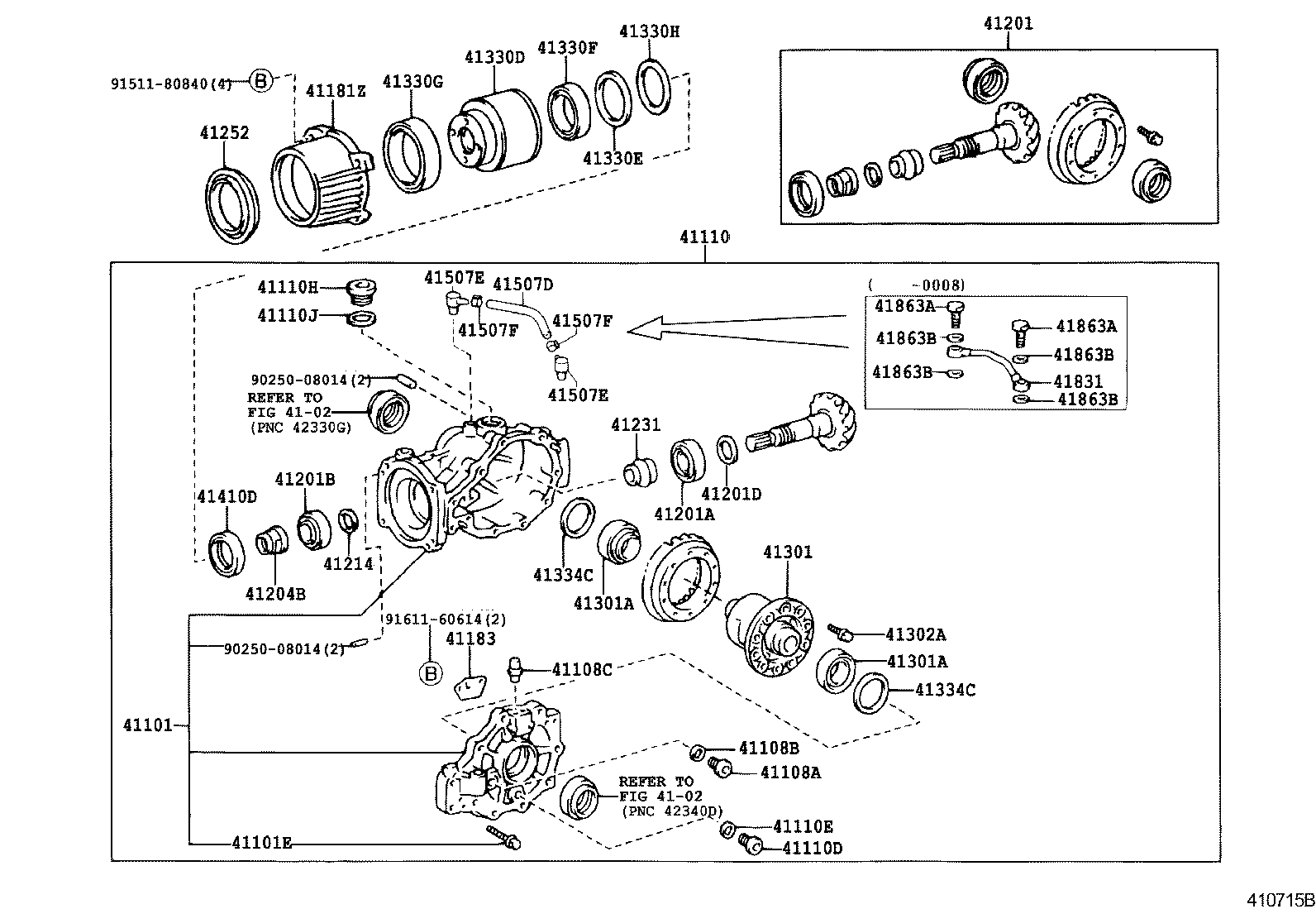  CALDINA |  REAR AXLE HOUSING DIFFERENTIAL