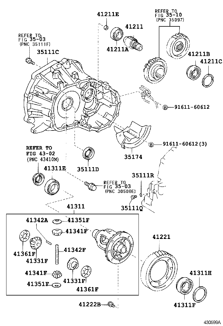  WILL VI |  FRONT AXLE HOUSING DIFFERENTIAL
