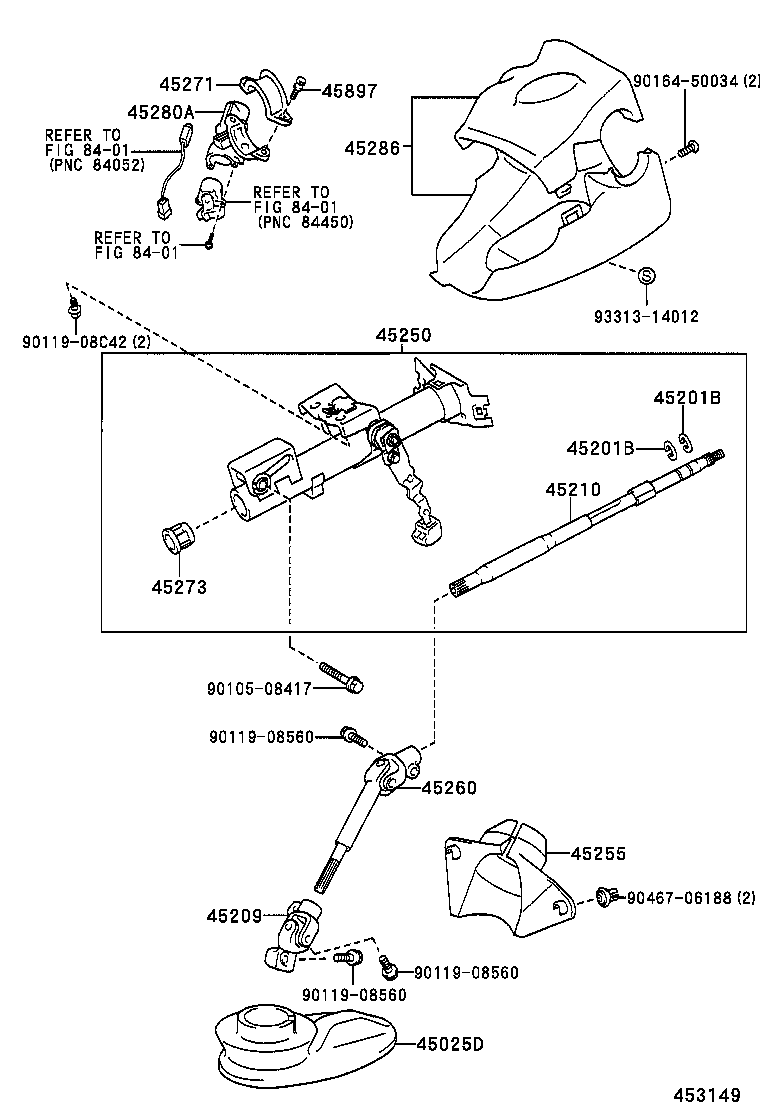  PLATZ |  STEERING COLUMN SHAFT