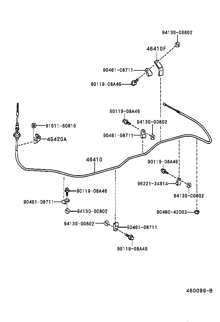  DYNA 200 TOYOACE G25 |  PARKING BRAKE CABLE