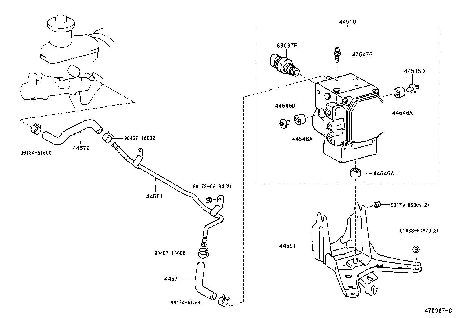  CALDINA |  BRAKE TUBE CLAMP