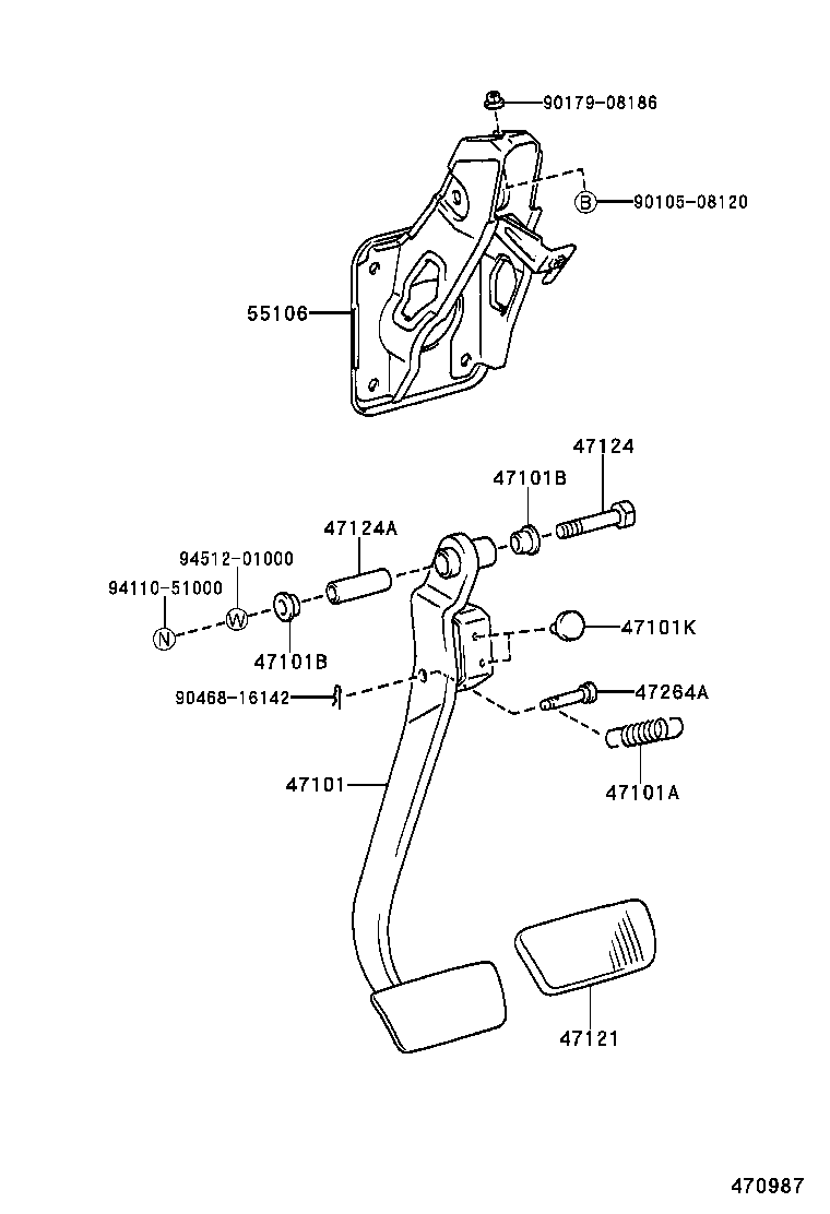  PRIUS |  BRAKE PEDAL BRACKET