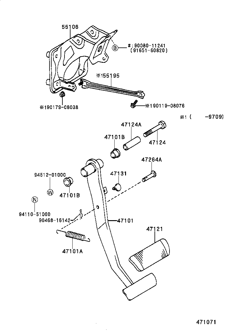  AVALON |  BRAKE PEDAL BRACKET