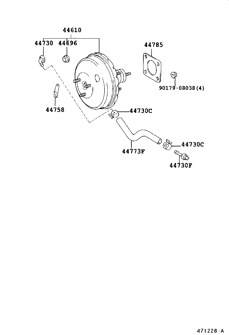  GAIA |  BRAKE BOOSTER VACUUM TUBE