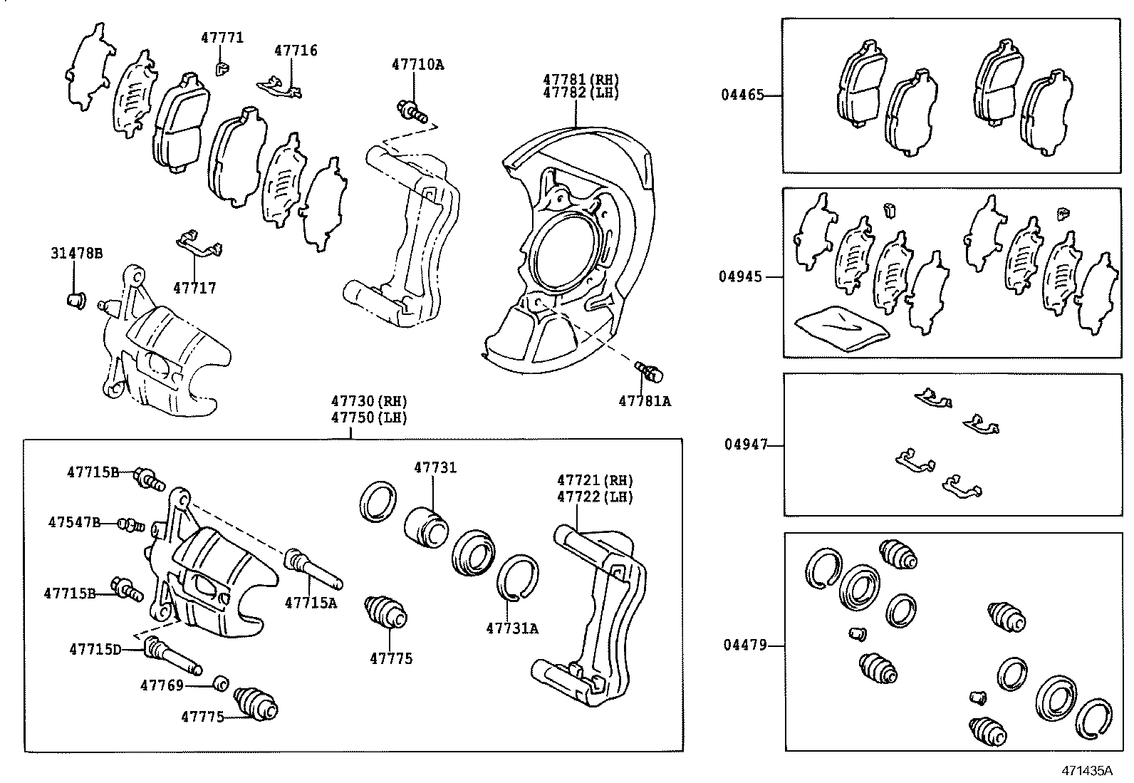  AVALON |  FRONT DISC BRAKE CALIPER DUST COVER