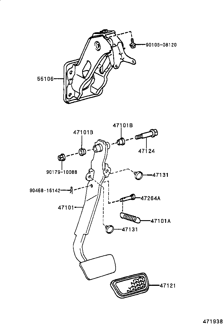  WILL VI |  BRAKE PEDAL BRACKET