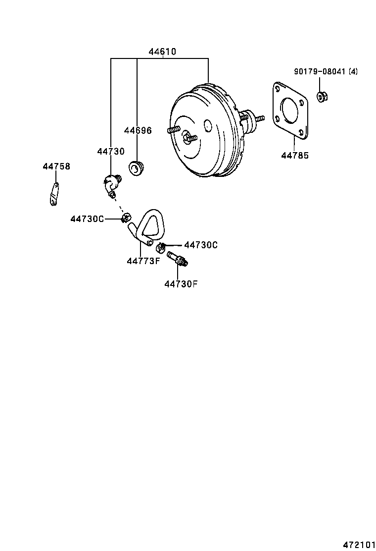  HARRIER |  BRAKE BOOSTER VACUUM TUBE