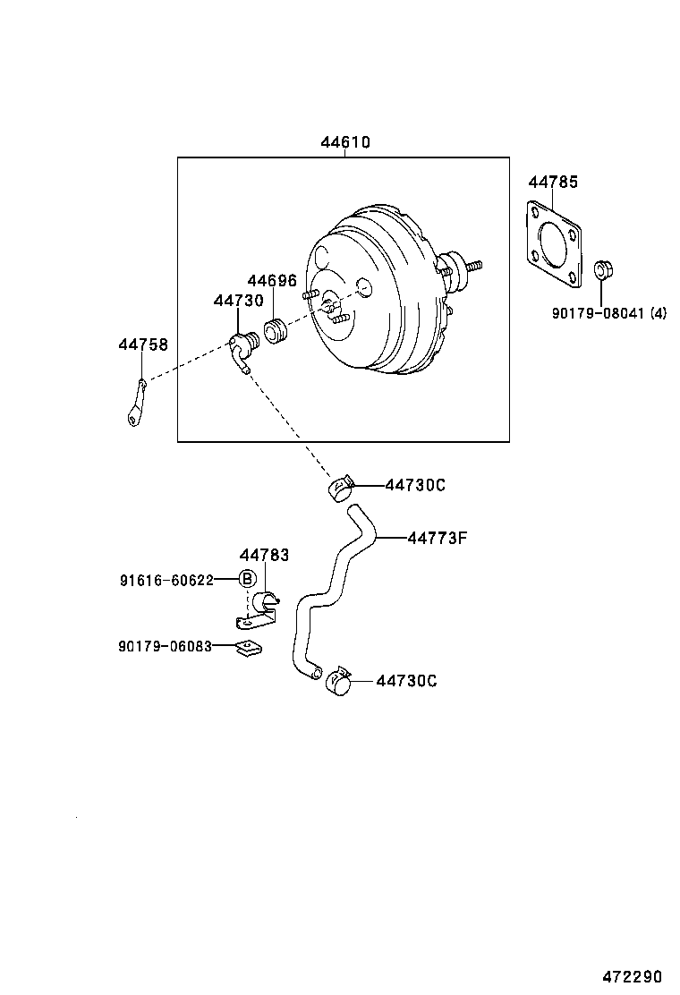  HARRIER |  BRAKE BOOSTER VACUUM TUBE