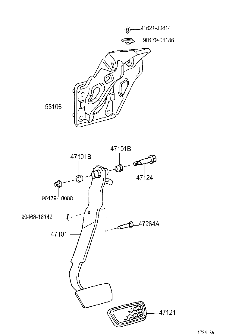  WILL VS |  BRAKE PEDAL BRACKET