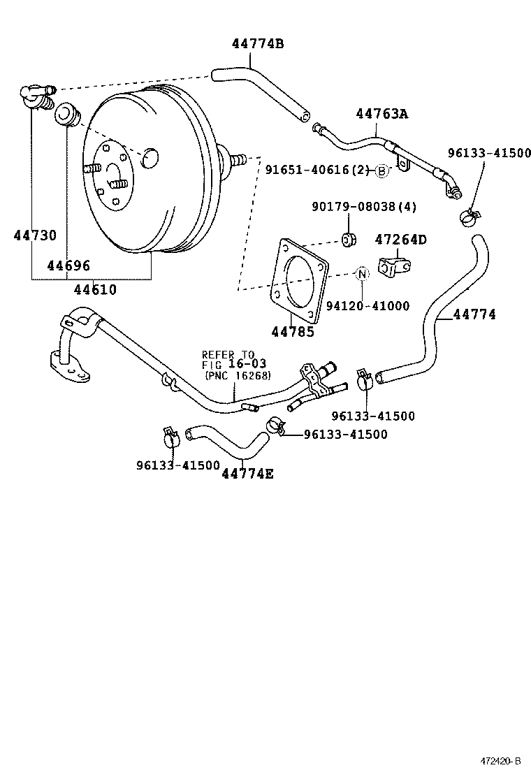  WILL VS |  BRAKE BOOSTER VACUUM TUBE