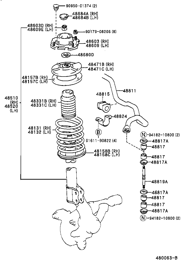  COROLLA 2 |  FRONT SPRING SHOCK ABSORBER