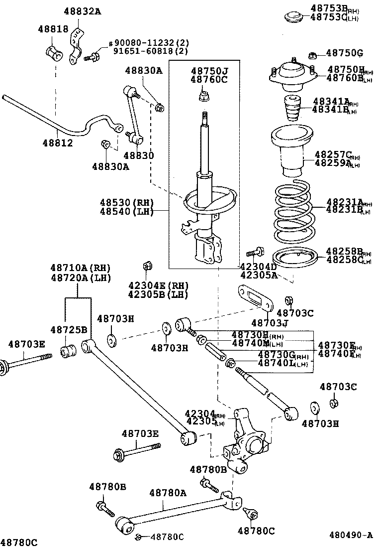  AVALON |  REAR SPRING SHOCK ABSORBER