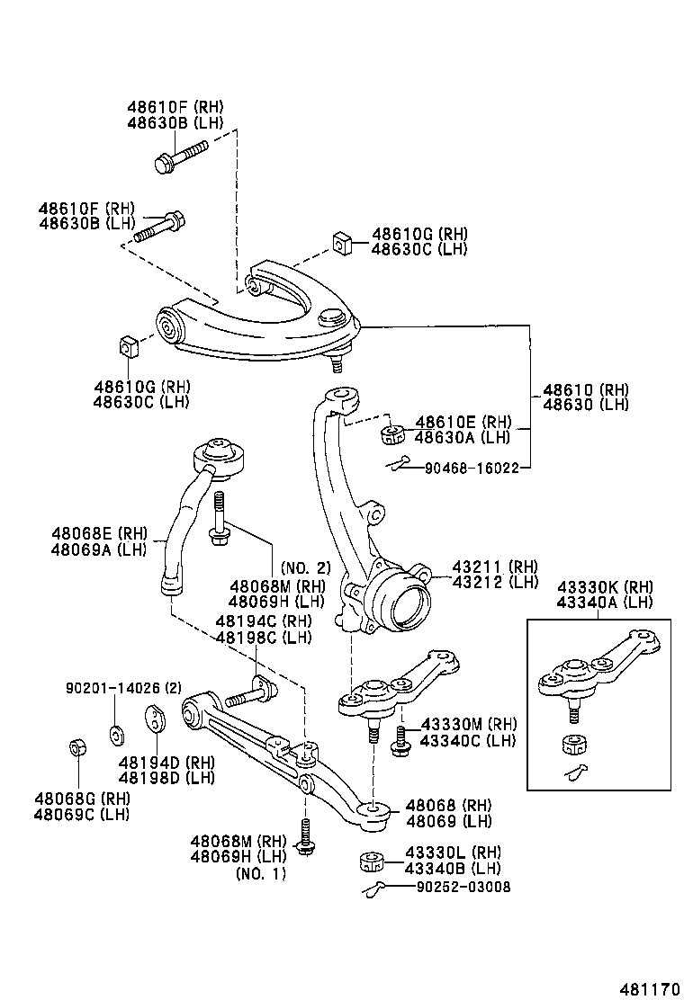  ORIGIN |  FRONT AXLE ARM STEERING KNUCKLE