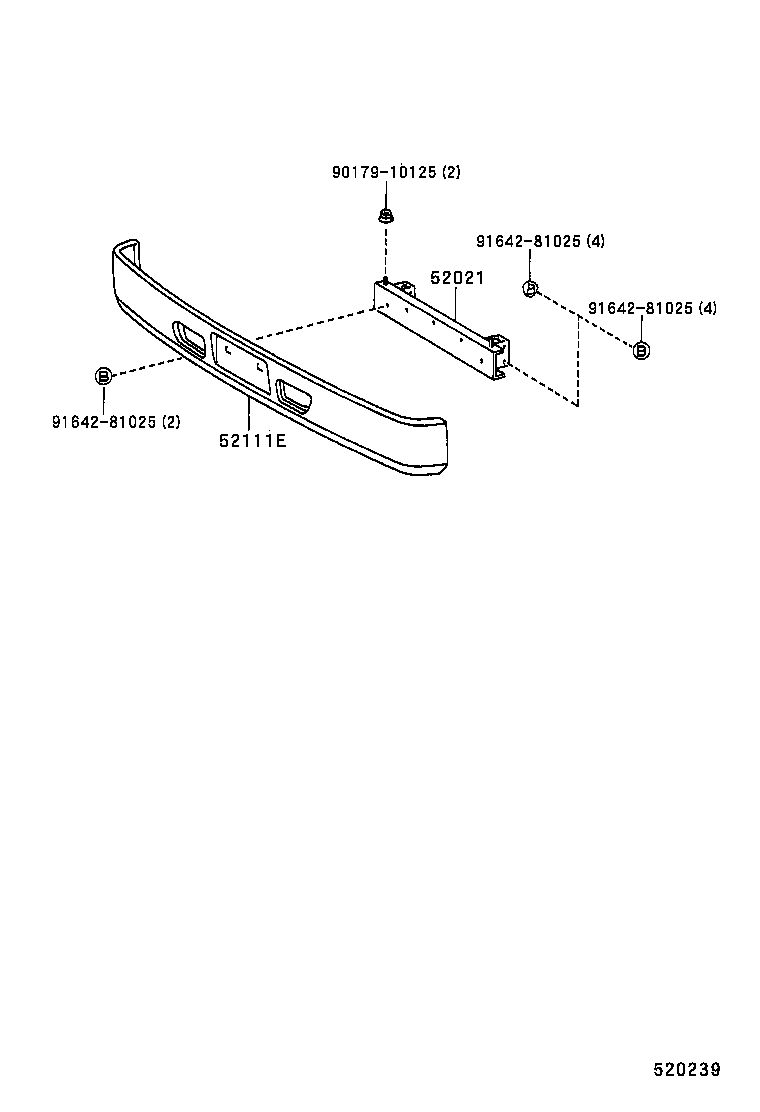  DYNA 200 TOYOACE G25 |  FRONT BUMPER BUMPER STAY