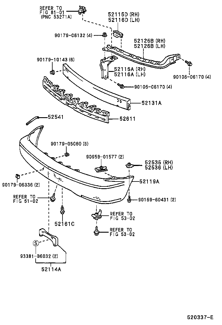  HARRIER |  FRONT BUMPER BUMPER STAY