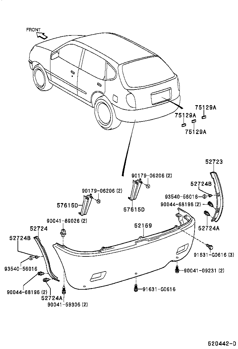  DUET |  REAR BUMPER BUMPER STAY