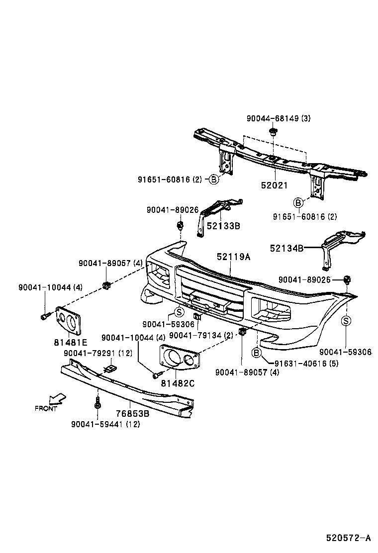  CAMI |  FRONT BUMPER BUMPER STAY