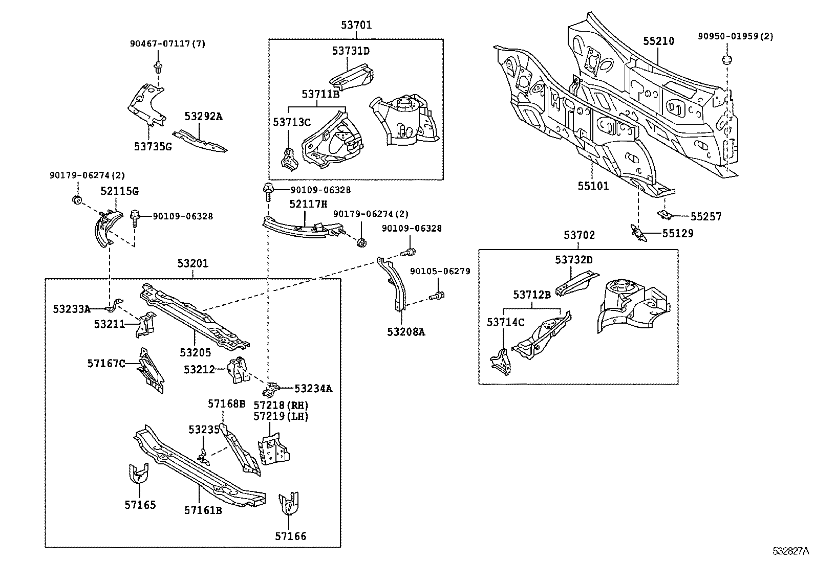  CELICA |  FRONT FENDER APRON DASH PANEL