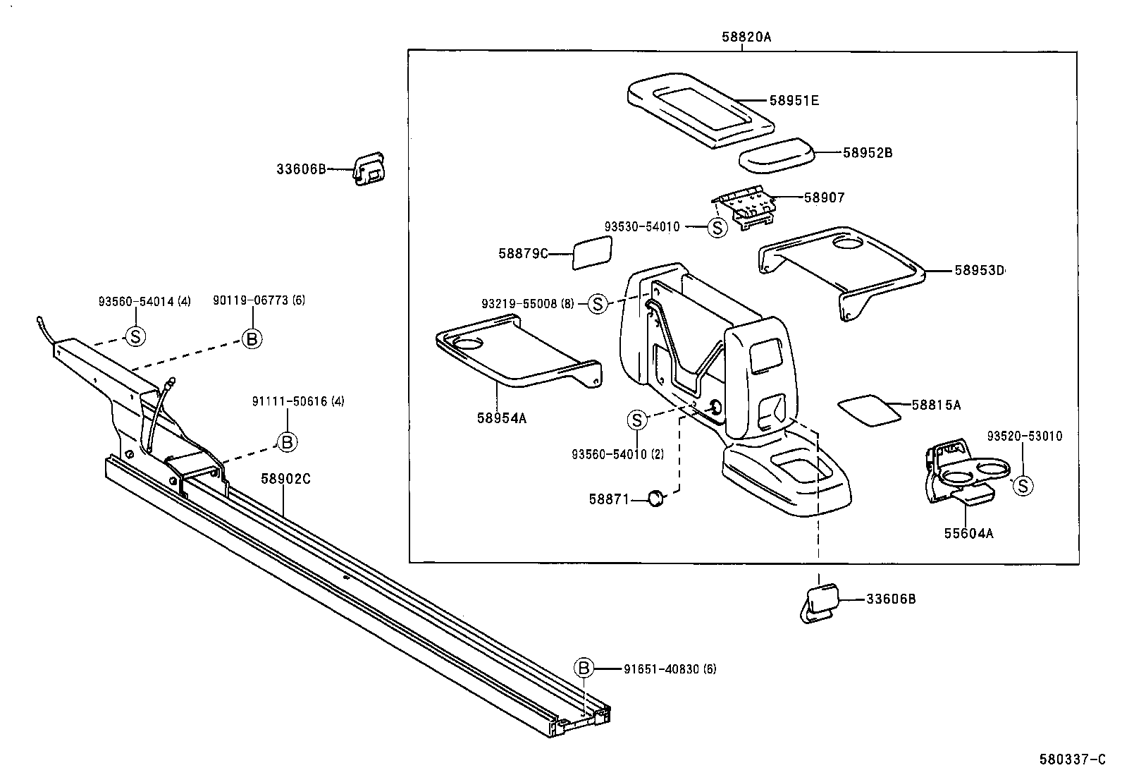  REGIUS TOURING HIACE |  CONSOLE BOX BRACKET