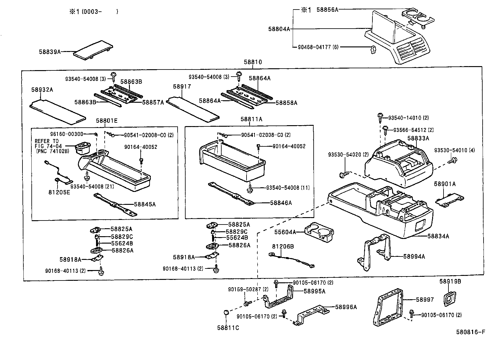  HARRIER |  CONSOLE BOX BRACKET