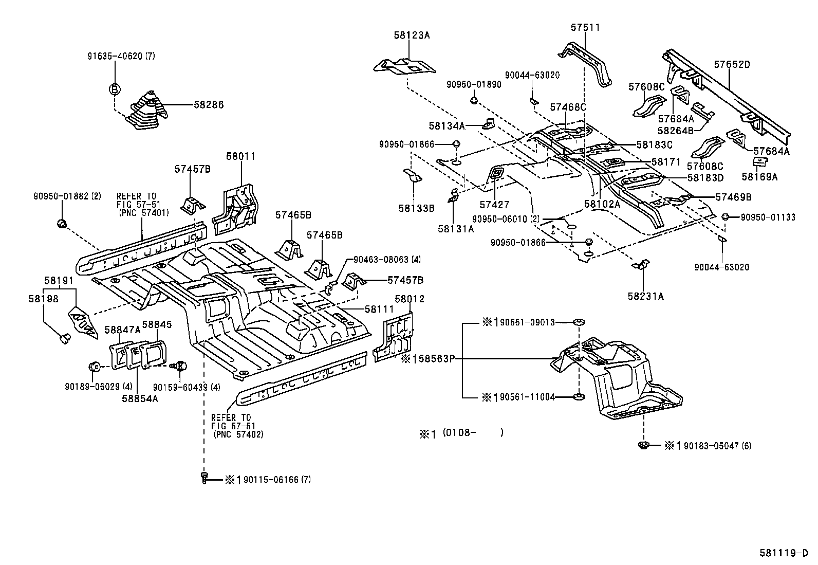  LAND CRUISER S T H T |  FRONT FLOOR PANEL FRONT FLOOR MEMBER